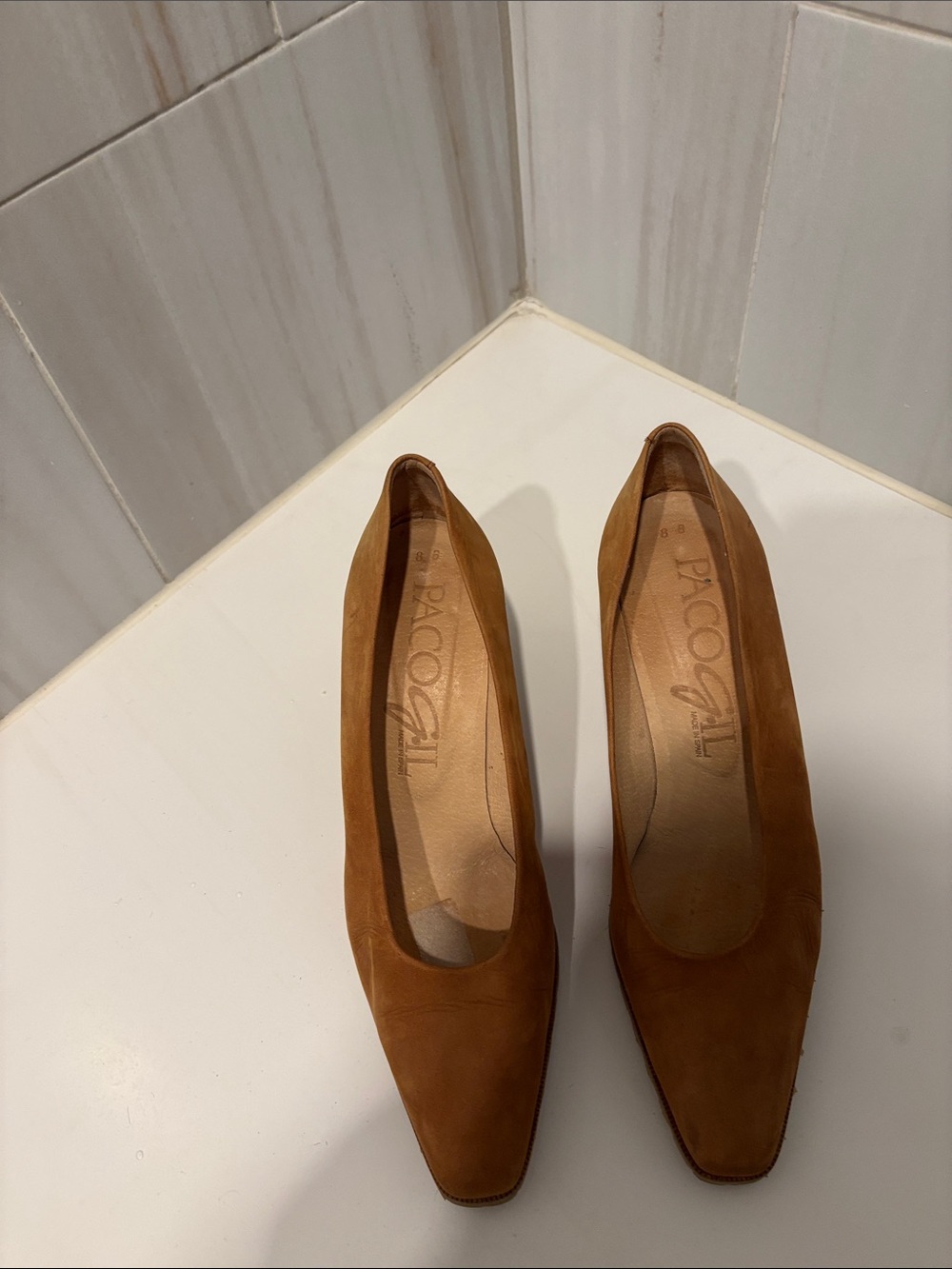 Paco Gil Women's Suede Pumps in Cognac